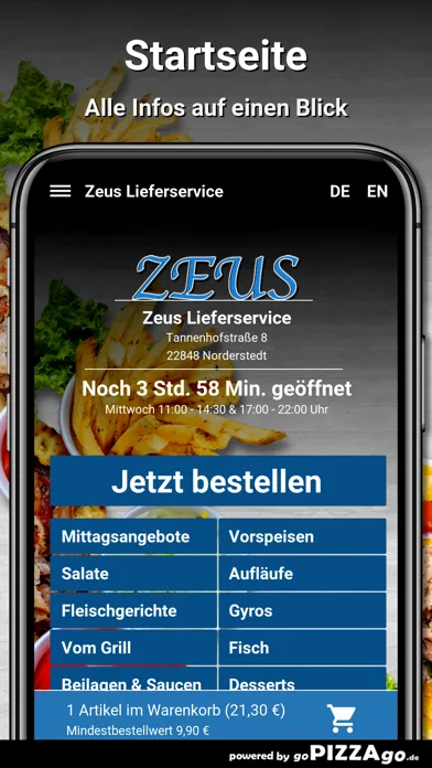 Zeus Lieferservice Norderstedt Ekran Görüntüleri