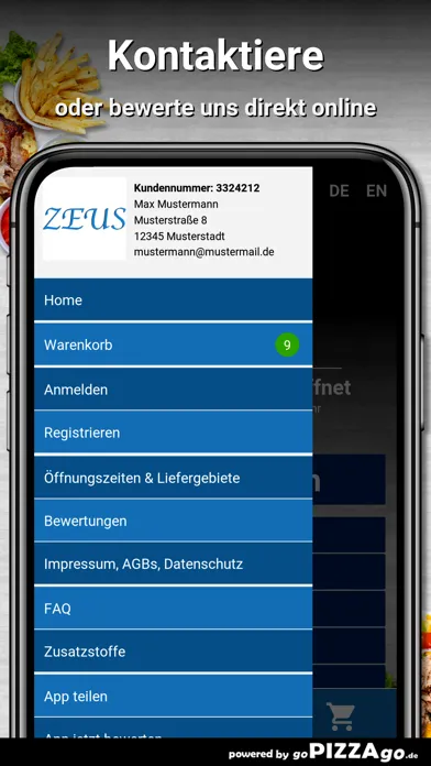 Zeus Lieferservice Norderstedt Ekran Görüntüleri