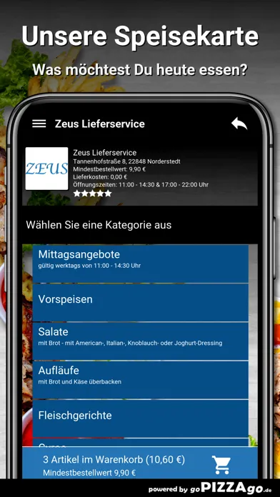 Zeus Lieferservice Norderstedt Ekran Görüntüleri