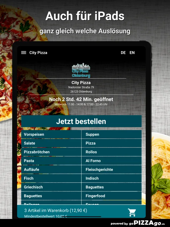 Captures d'écran de City-Pizza Oldenburg iPad 