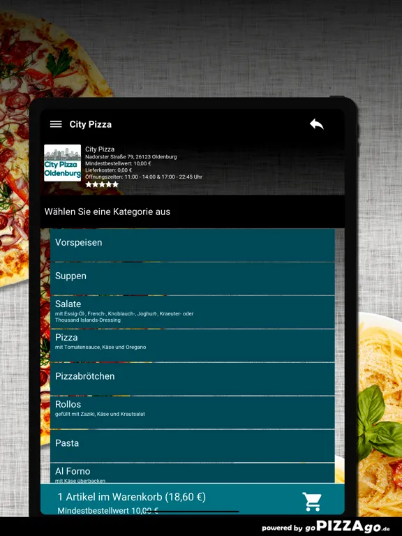 Captures d'écran de City-Pizza Oldenburg iPad 