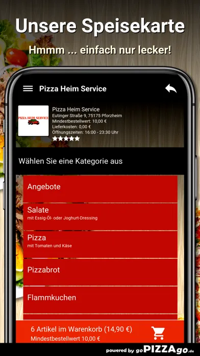 Capturas de pantalla de Pizza Heim Service Pforzheim