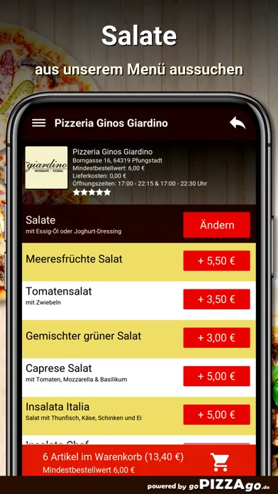 Tangkapan layar Ginos Giardino Pfungstadt
