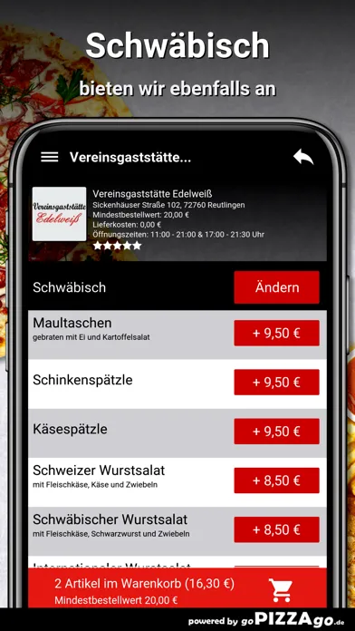 Capturas de tela do Edelweiß Reutlingen