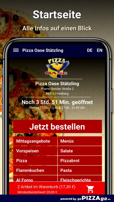 Capturas de tela do Pizza Oase Stätzling Friedberg