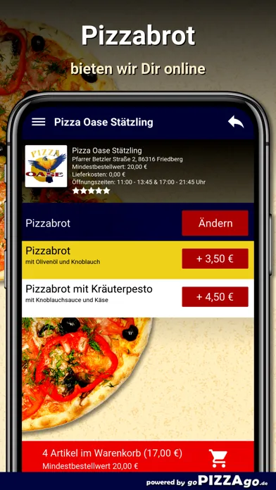 Capturas de tela do Pizza Oase Stätzling Friedberg