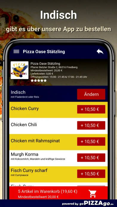 Capturas de tela do Pizza Oase Stätzling Friedberg
