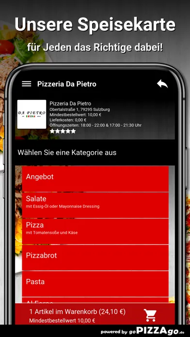 Pizzeria Da Pietro Sulzburg سکرین شاٹس