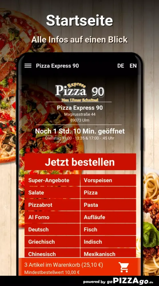Tangkapan layar Pizza Express 90 Ulm