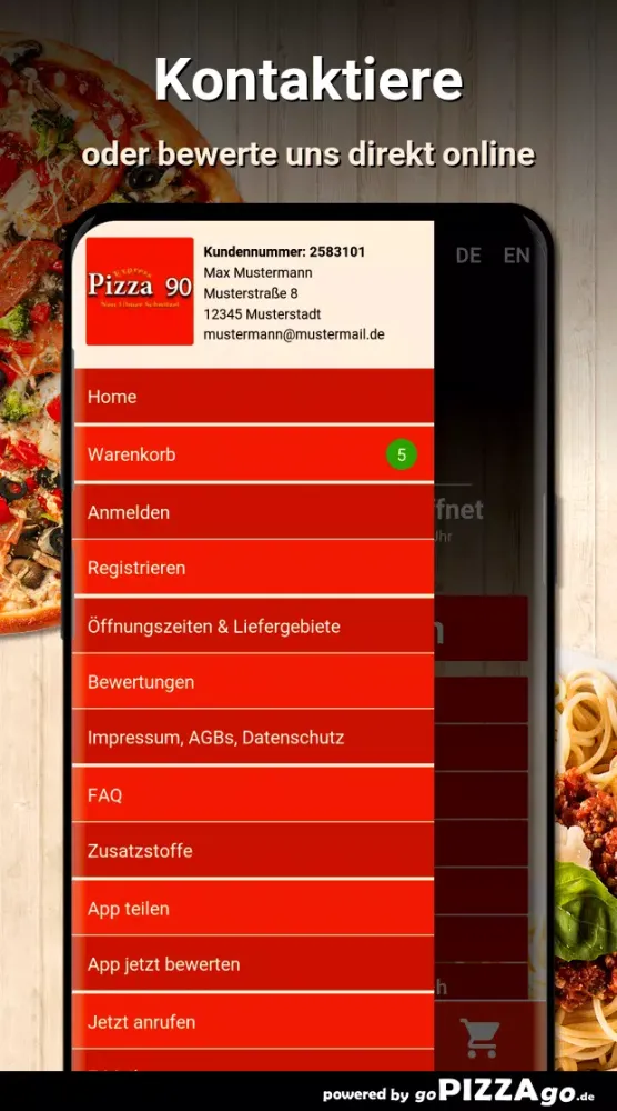 Tangkapan layar Pizza Express 90 Ulm