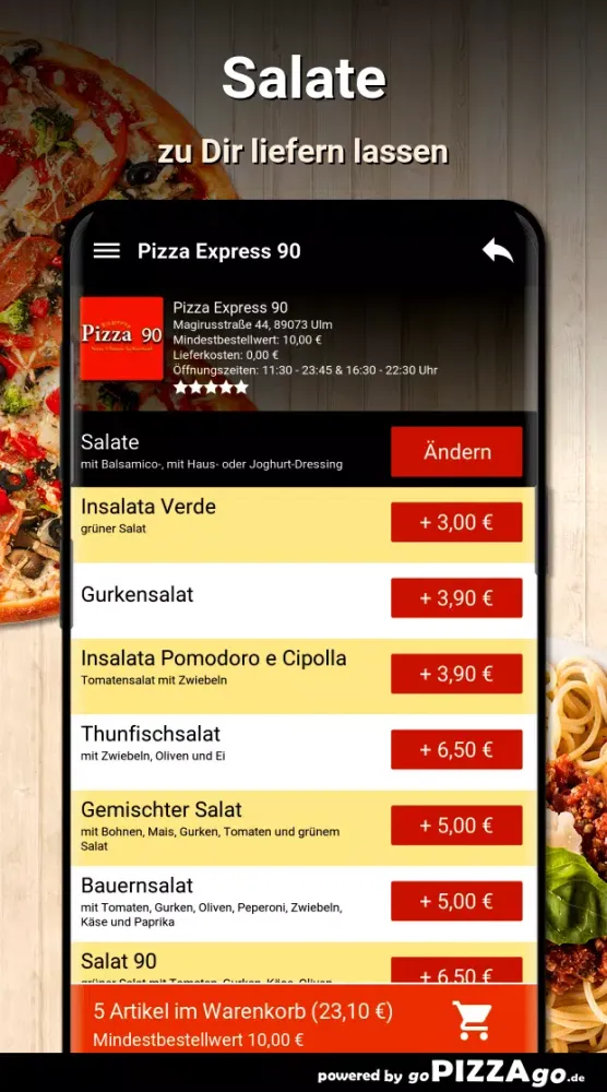 Tangkapan layar Pizza Express 90 Ulm