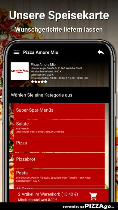 Ảnh chụp màn hình của Pizza Amore Mio Weil der Stadt