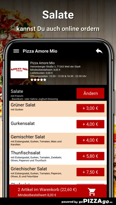 Ảnh chụp màn hình của Pizza Amore Mio Weil der Stadt