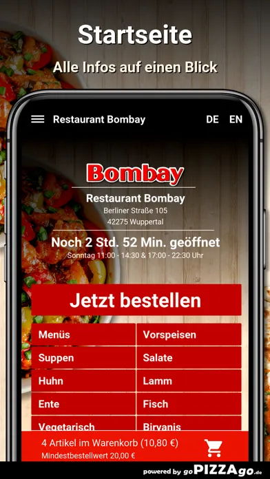 Tangkapan skrin Restaurant Bombay Wuppertal