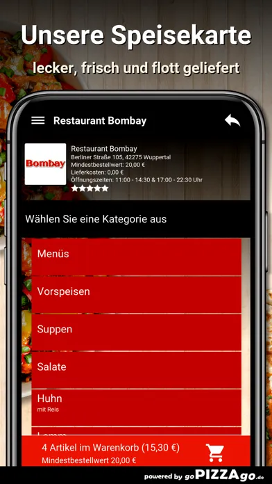 Tangkapan skrin Restaurant Bombay Wuppertal