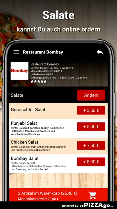 Tangkapan skrin Restaurant Bombay Wuppertal