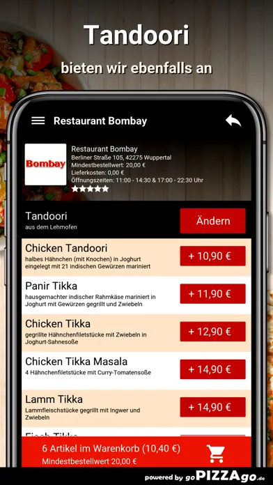 Tangkapan skrin Restaurant Bombay Wuppertal