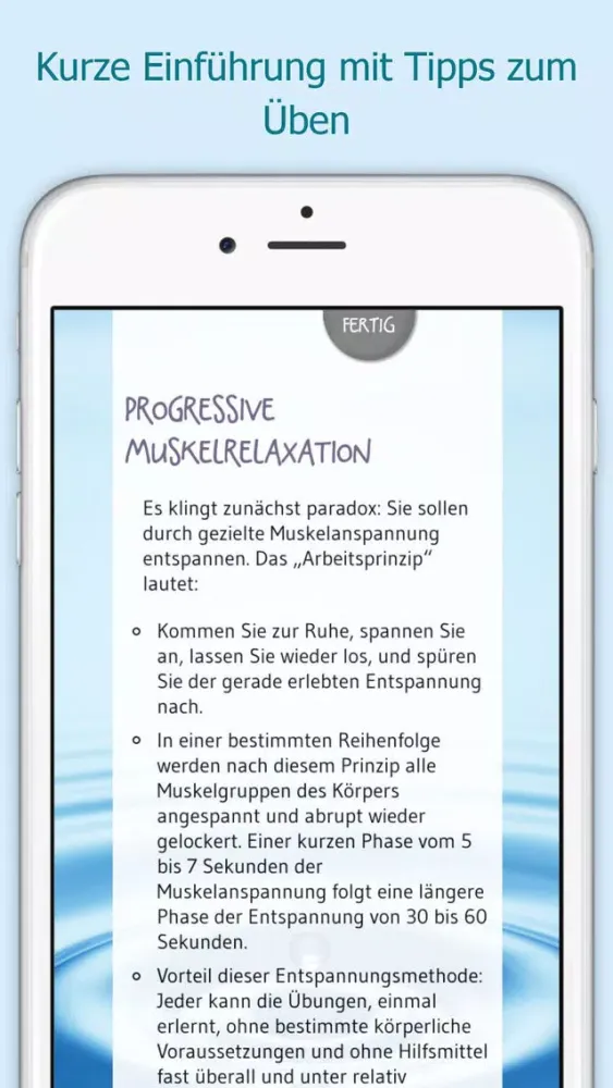 Progressive Muskelentspannung nach Jacobson應用截圖