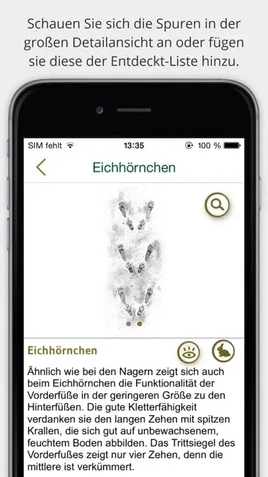 Tierspuren bestimmen – entdecken Sie die 100 wichtigsten heimischen Tierarten an ihren Spuren स्क्रीनशॉट