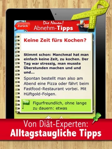 Ảnh chụp màn hình của Abnehm-Tipps - Abnehmen und schlank bleiben ohne Diät iPad 