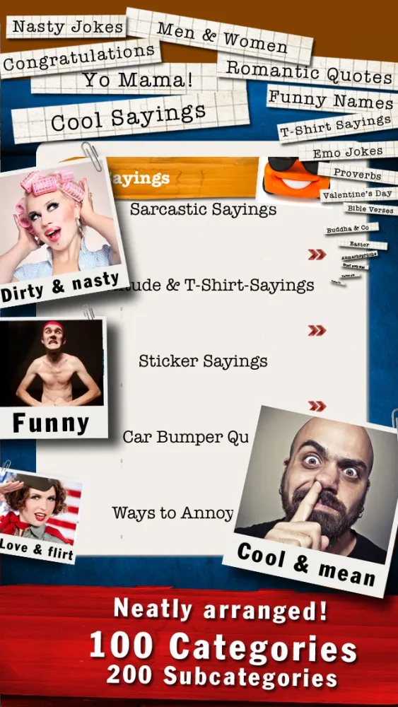 Captures d'écran de Funny Sayings - Jokes und Quotes That Make You Laugh