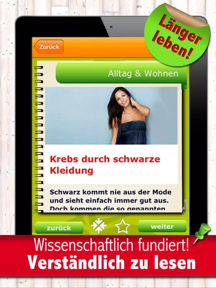 Скриншоты Krebs vorbeugen - Was uns schützt, was uns schadet iPad 