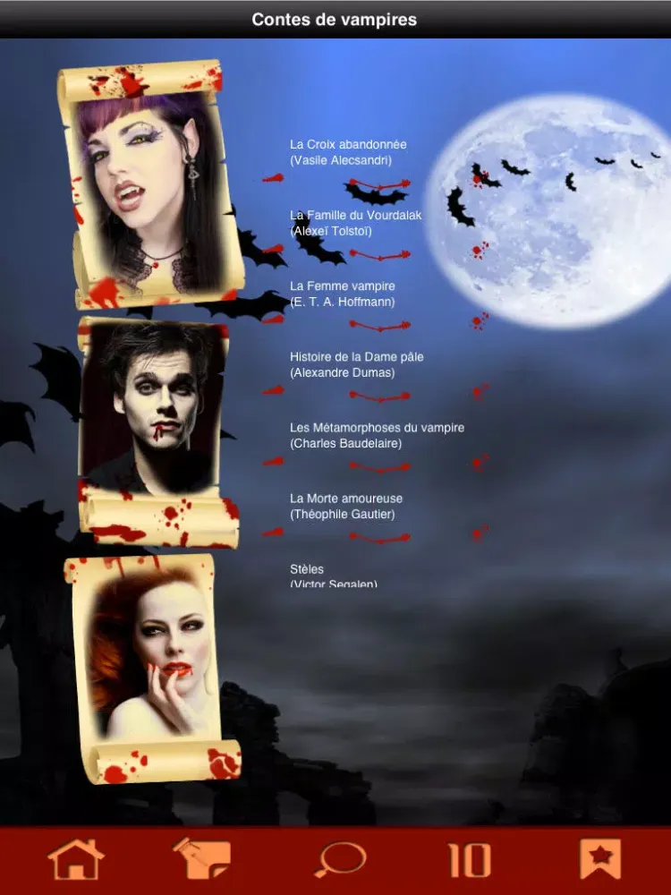 Contes de vampires - Histoires frissons! iPad 应用截图