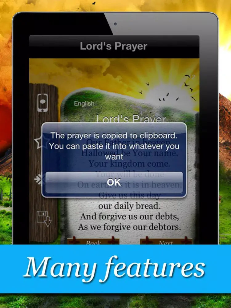 Zrzuty ekranu Lord's Prayer - "Our Father" in all languages iPad 