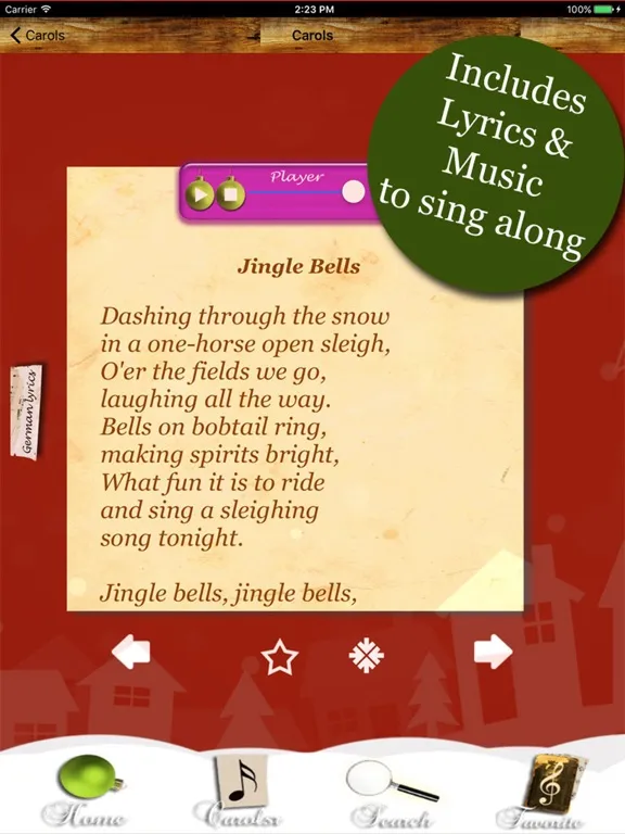 Captures d'écran de Christmas Carols SING WITH US iPad 