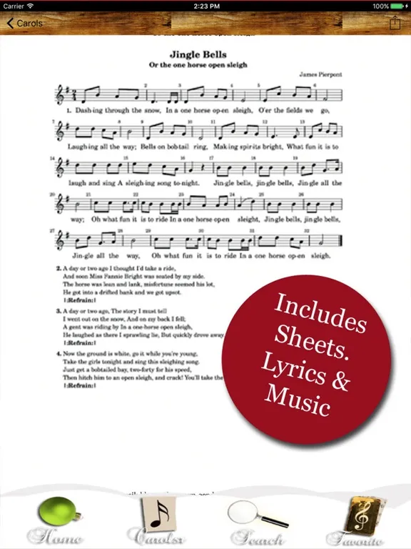 Captures d'écran de Christmas Carols SING WITH US iPad 