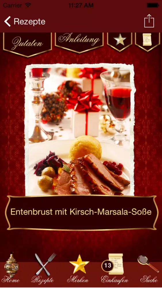 Zrzuty ekranu Weihnachts-Rezepte - Weihnachtsmenü & Rezepte