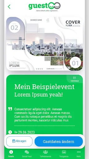 ภาพหน้าจอของ guestoo Gäste App
