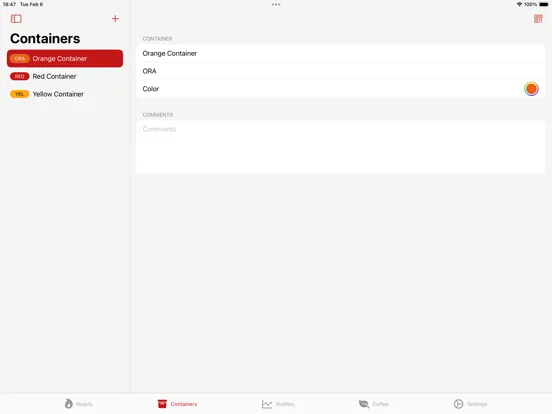 Tangkapan skrin Roast Manager iPad 
