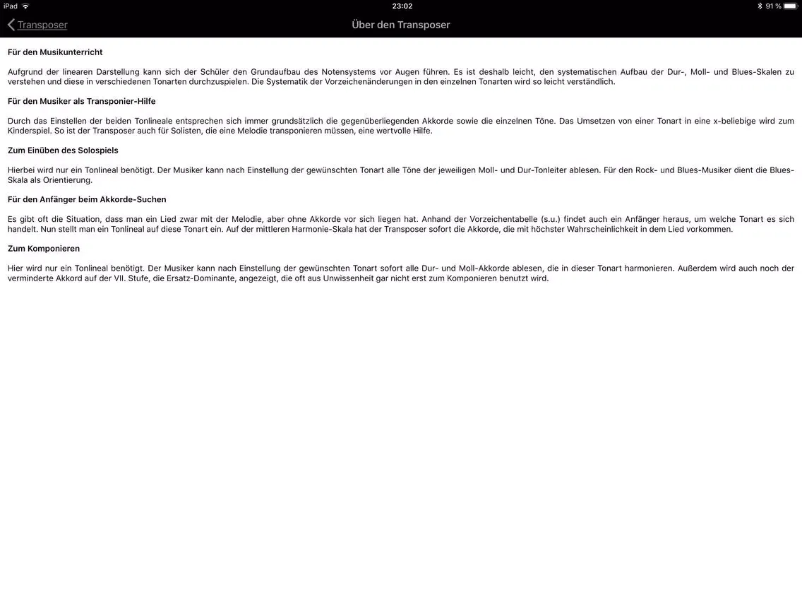 Screenshot di The Transposer iPad 