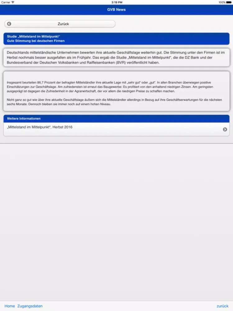 GVB Nachrichten iPad  Ekran Görüntüleri