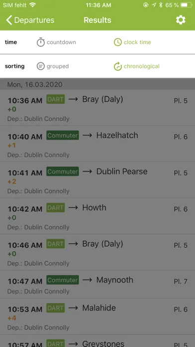 ภาพหน้าจอของ Iarnród Éireann – Irish Rail