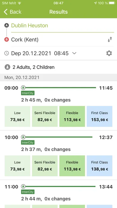 ภาพหน้าจอของ Iarnród Éireann – Irish Rail