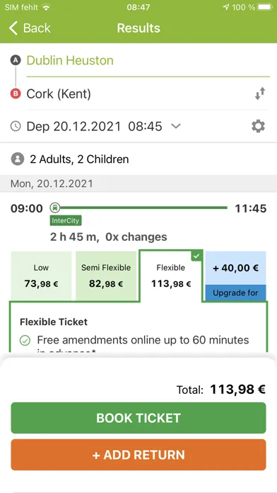 ภาพหน้าจอของ Iarnród Éireann – Irish Rail