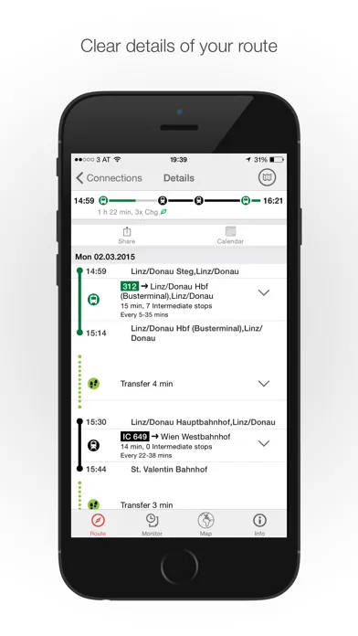 Zrzuty ekranu OÖVV App
