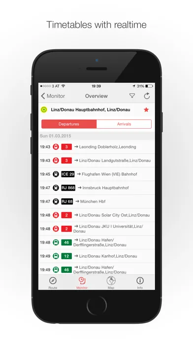 Zrzuty ekranu OÖVV App
