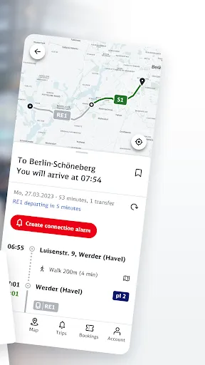 Zrzuty ekranu DB Streckenagent