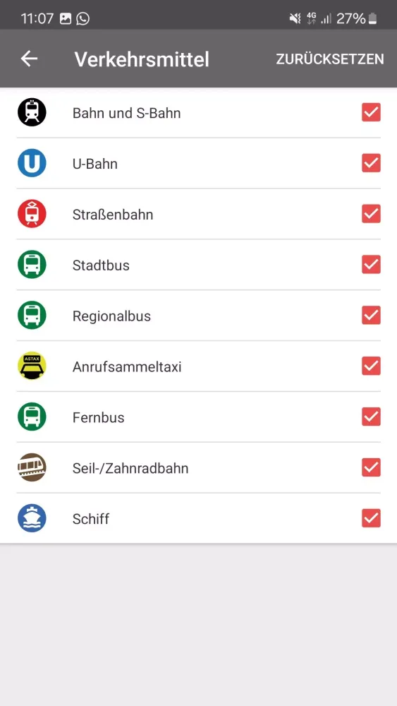 Capturas de pantalla de OÖVV Routenplaner