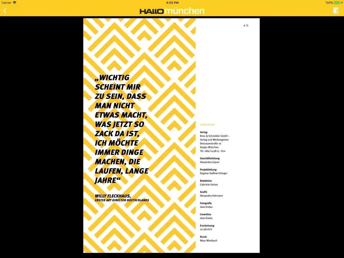 Captures d'écran de Hallo München Magazin iPad 