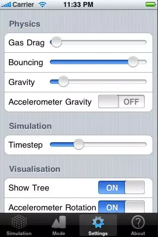 Capturas de tela do Gravity Tree