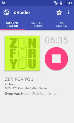 Tangkapan layar dRoidio Internet Radio Online