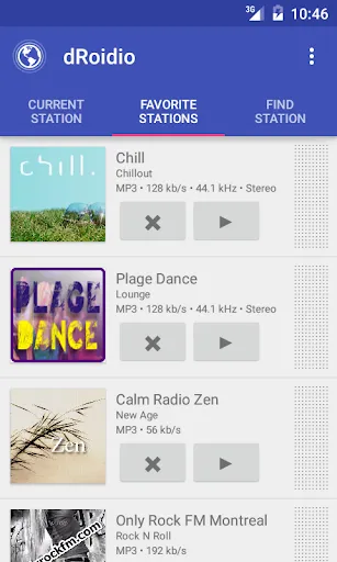 Tangkapan layar dRoidio Internet Radio Online
