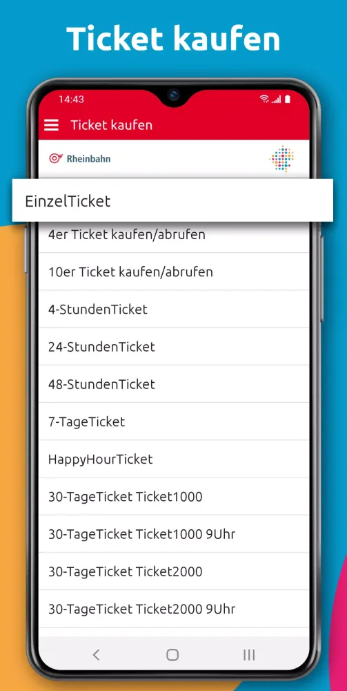 Ảnh chụp màn hình của HandyTicket Deutschland