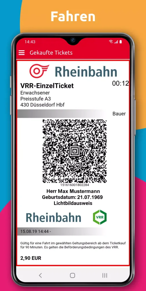 Ảnh chụp màn hình của HandyTicket Deutschland