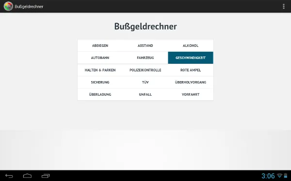 Скриншоты Bußgeldrechner
