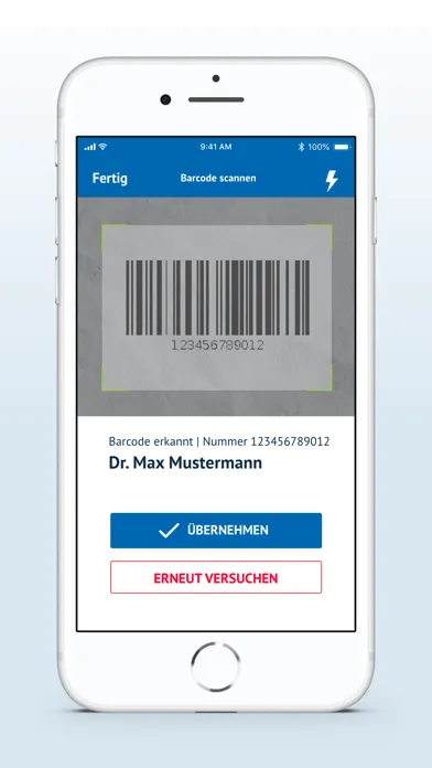 Tangkapan layar HÄV Scanner-App